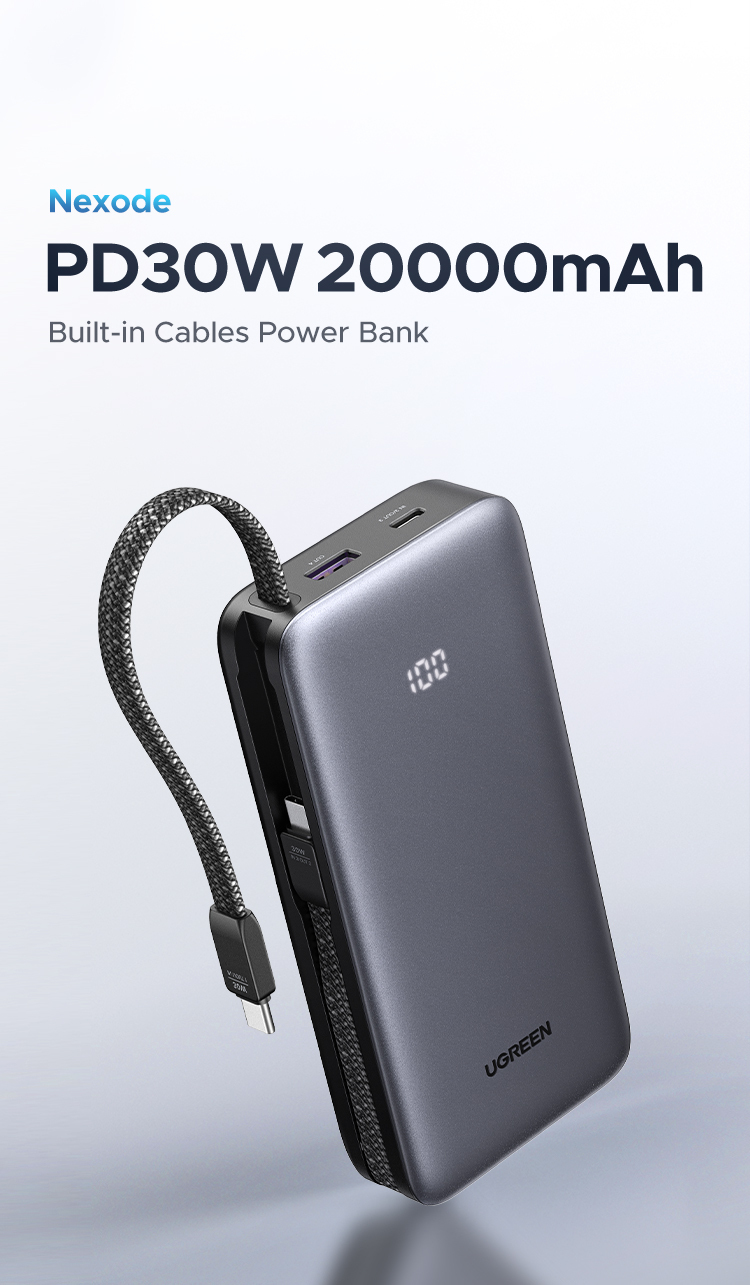 Ugreen PB528 30W Fast Charge Power Bank 20000mAh - Gray (3)